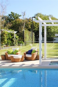 Classic poolside retreat.