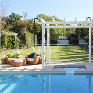 Classic pool and pergola.